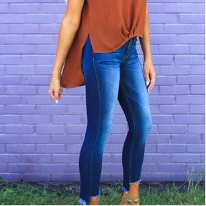 Flying Monkey Raw Hem Skinny Jeans